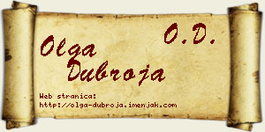 Olga Dubroja vizit kartica